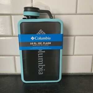 Columbia 10 Oz Blue Flask Lightweight hip flask NWT‎